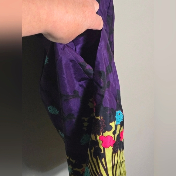 Kenar 100% Silk Boho Chic Empire Waist Floral Festival Gypsy Dress, Size 8 - Picture 4 of 6